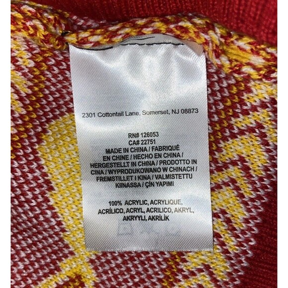 Klew Iowa State Women's Big Logo V-Neck Sweater RED/Yellow - SMALL NEW WITH TAGS - Picture 4 of 13